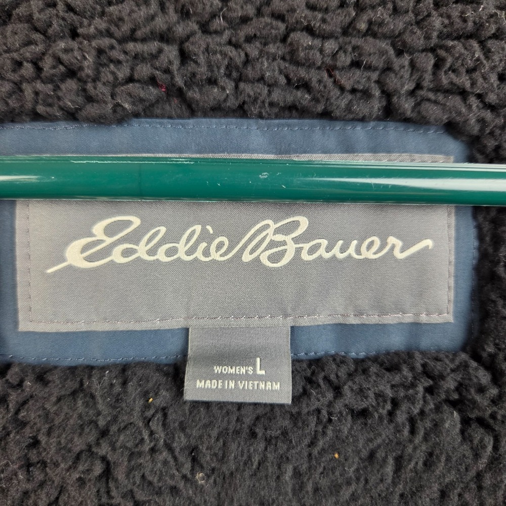 Eddie Bauer Rainfoil Insulated Parka Jacket Women Large Weather Edge Outdoor Ski - Picture 4 of 12